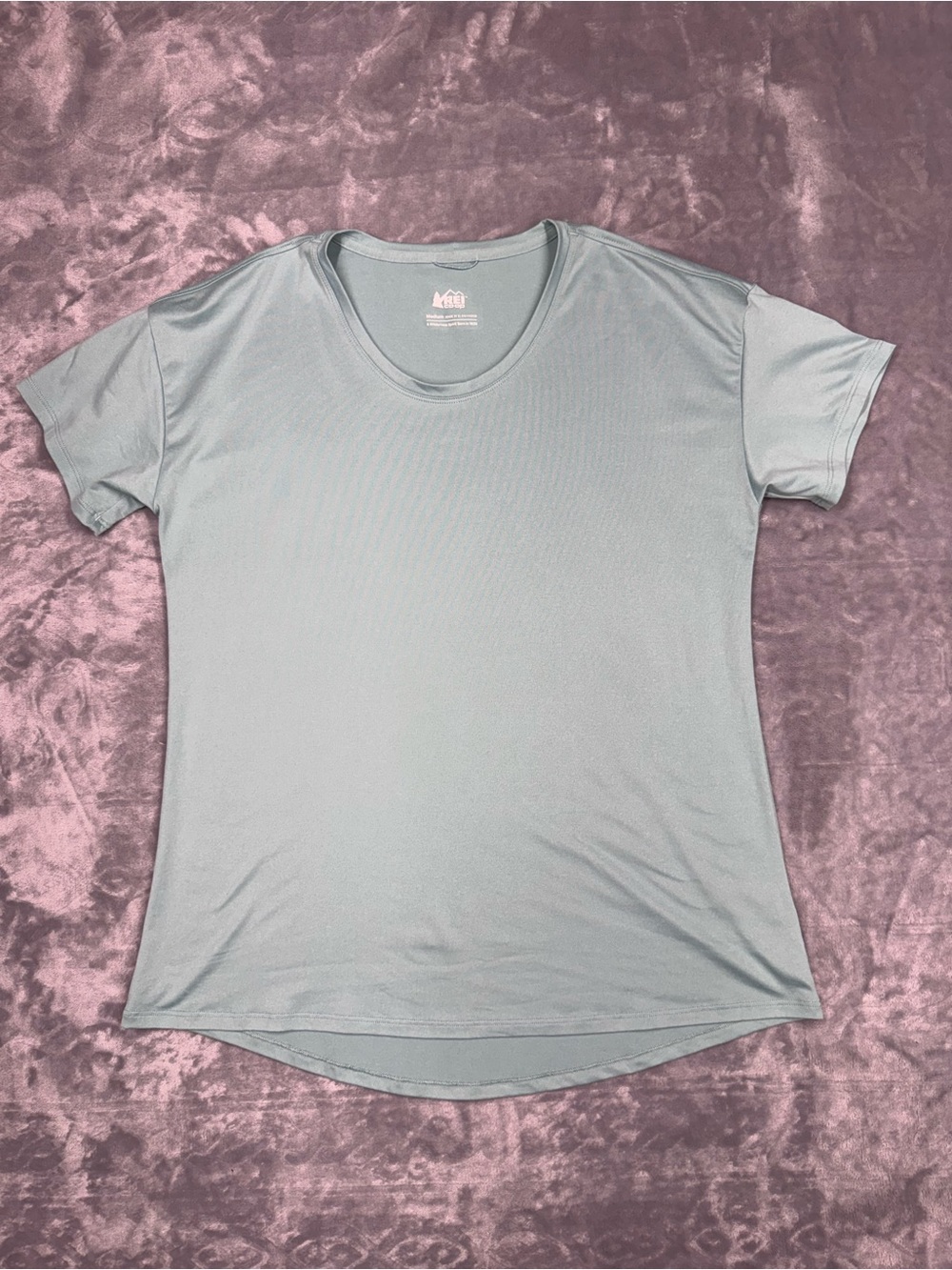 REI Women's Pale Aqua Short-Sleeve Performance Tee